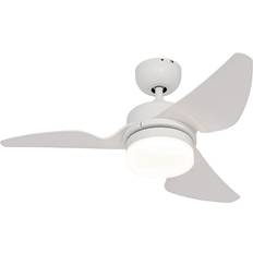 QAZQA Ceiling Fans QAZQA Ceiling Fan White Incl Led with Remote Control Yuki