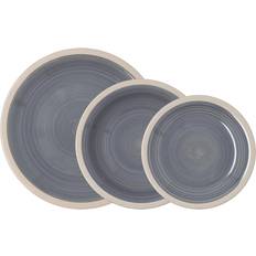 Dinner Sets on sale Universal Blue Baltic Quid 18 Piezas 6 Servicios Cerámica Gris Juego de Vajilla 18pcs
