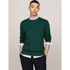 Tommy Hilfiger Grøn Sweatere Tommy Hilfiger Classic Cotton Cable Crew Neck - Green
