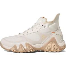 Orange Golf Shoes adidas Adicross Hi Boost Golf Shoes - Aluminium Magic Beige Impact Orange