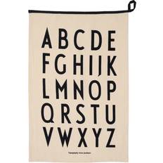 Black Kitchen Towels Design Letters Premium Classic 50x70 cm ABC Black Kitchen Towel Natural, Beige, Black (70x70cm)