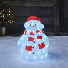 Christmas Decorations Lights4fun 46.6cm Snowman with Hat and Scarf LED 3D Acrylic Figure Decoration