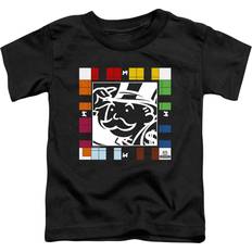 Trevco Monopoly Game Board Toddler Short Sleeve T-Shirt - Black