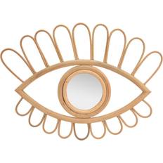Vestidos Rattan Eye Hand Woven Innovative Art Wall Mirror