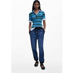 Desigual Dam Byxor & Shorts Desigual Denim Jeans Avslappnad Stil - Svart