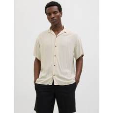 Herre - Viskose Skjorter Jack & Jones JJEJEFF Solid Resort Shirt Sand