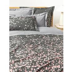 Westwing Collection Baumwollsatin Bettdeckenbezug Sakura Blumen Print Påslakan