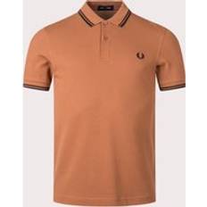 Fred Perry Mens Twin Tipped Polo Shirt - Orange