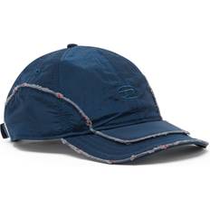 Diesel Men Headgear Diesel Casquette De Baseball En Nylon Froissé Avec D Ton Sur Ton - Bleu