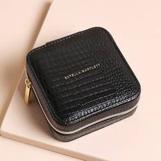 Black Jewellery Boxes Estella Bartlett Black Croc Embossed Square Jewellery Box - Black