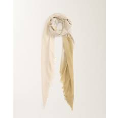 Gold Scarfs Fabiana Filippi Gradient-print Cotton Scarf - Vanilla/Putty And Gold