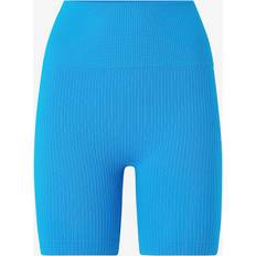 Björn Borg Blåa Byxor & Shorts Björn Borg Studio Seamless Ribbed Shorts - Blue