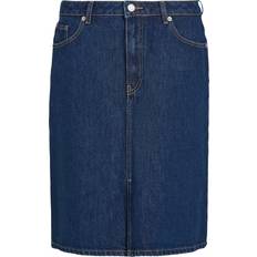 Tommy Hilfiger Dame Nederdele Tommy Hilfiger Knee Straight Skirt Rw Ace - Blue