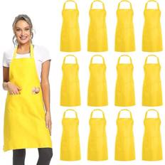 Aprons Kikidex Plain Bib Aprons With 2 Pockets - Black