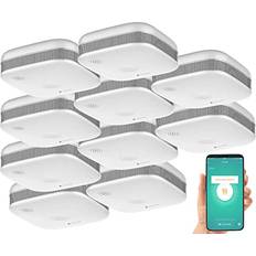 Alarmer & Sikkerhed VisorTech Rauchmelder 10er-Set WLAN Design Rauchmelder