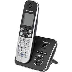 2 - Trådlös Fast telefoni Panasonic KX-TG6821GB DECT-losttelefon 4,6 cm 1,8 tum grafikdisplay med Samtal Svart