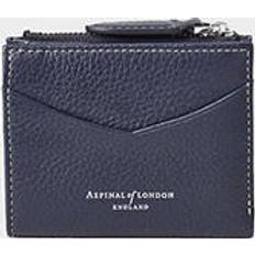 Wallets & Key Holders Aspinal of London Hudson Pebble Leather Coin & Card Holder - Navy