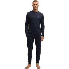 S Pyjamas Boss Black Relax Logo Long Pyjama Set - Dark Blue