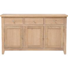 Cotswold Inglesham Large Whitewash Oak Sideboard