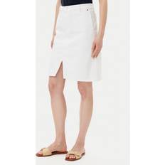 Tommy Hilfiger Dame Nederdele Tommy Hilfiger White Denim Midi Skirt