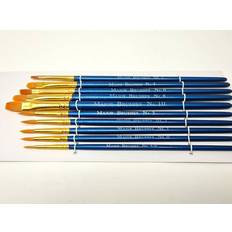 Red Brushes Major Brushes Synthetic Red Sable Set of 10 Paint