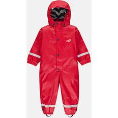 Red Rain Overalls Children's Clothing Puddleflex Fleece Lined Puddle Suit - Red