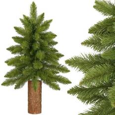 Natur Julgranar SPRINGOS Künstlicher Weihnachtsstern 90 cm Grün mit Naturstein Weihnachtsbaum