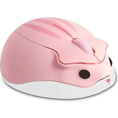 Pink Standard Mice FitVille Wireless Mouse Cute Hamster Shaped 1200dpi