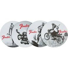 Vintage Ads 4-Pk Coaster Set Black and White