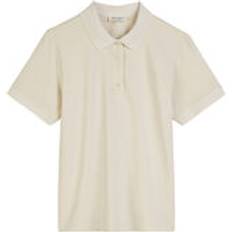 Marc O'Polo Dam Pikétröjor Marc O'Polo O’Polo Poloshirt Short-sleeve Flat Knit Dam Kortärmade Pikétröjor - Natural Cotton