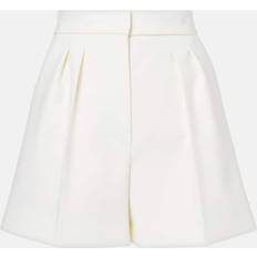 Max Mara Byxor & Shorts Max Mara Zic High-Rise Wool-Blend Canvas Shorts - White