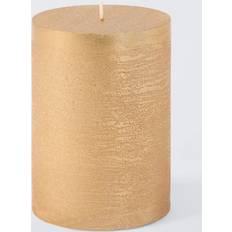 Gold LED Candles John Lewis Rustic Pillar H10 cm Gold LED Candle