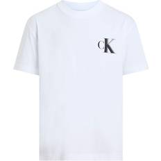 Calvin Klein Black Tops Calvin Klein Relaxed Monogram T-shirt - Blanc