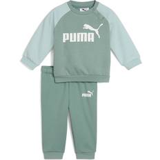 Genbrugsmaterialer Øvrige sæt Børnetøj Puma Minicats Essentials Raglan Crew Shirt Set Toddler - Green Moon