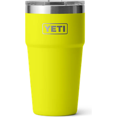 Yeti travel mug with handle Yeti Rambler 20oz Stackable Cup in Firefly Yellow Travel Mug