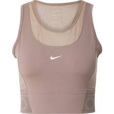 Nike Linnen Nike Pro Women's Dri-fit Cropped Träningskläder - Mink Brown/Wht