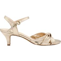 Paradox London Monique Metallic Kitten Heeled Sandal - Gold