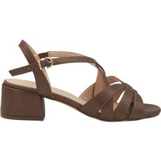 Nerissa Wide Fit Block Heeled Sandal - Bronze
