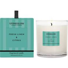 Stoneglow Fresh Linen & Citrus 90 x 80mm Scented Candle