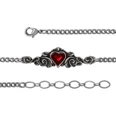 Röda Armband Alchemy Gothic Betrothal Wrist Chain Bracelet - Red Heart Love Romance