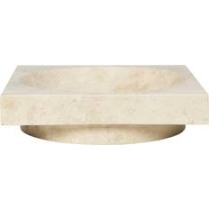 Ferm LIVING Bowls ferm LIVING Hew Decorative Lid Travertine H7 cm Bowl