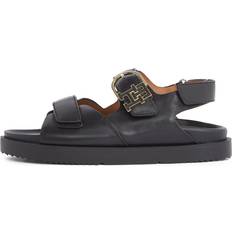 Tommy Hilfiger Sandales Tommy Hilfiger Sandales En Cuir À Semelle Crantée - Noir
