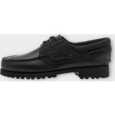 Timberland Svarta Skor Timberland Seglarskor I Läder Med 3 Öljetter - Svart