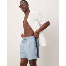 Abercrombie & Fitch Men Shorts Abercrombie & Fitch Relaxed Short With Contrast Side Stripe Navy