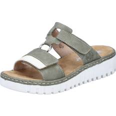 Rieker Woman Slippers Rieker V1396-52 Womens Sandals - Green Combination
