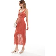 Maya Deluxe Maya Strappy Lace Midi Dress - Orange