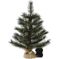Weihnachtsbäume Kleiner Künstlicher 45 cm mit Drahtlichterkette 35 LED warmweiß Weihnachtsbaum