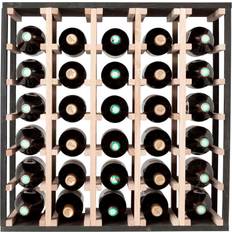 Caverack Alda 30 Bottles Oak And Black Wine Rack