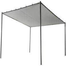Beliani Paviljonger & Tillbehör Beliani Garden Pergola Pavilion 282 x 294 cm Fabric Shade Metal Frame Grey