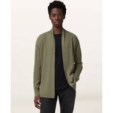 Green Cardigans AllSaints Mode Merino Wool Open Cardigan - Mid Green